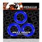 OxBalls Willy Rings Police Blue Cock Rings - 3 Pack