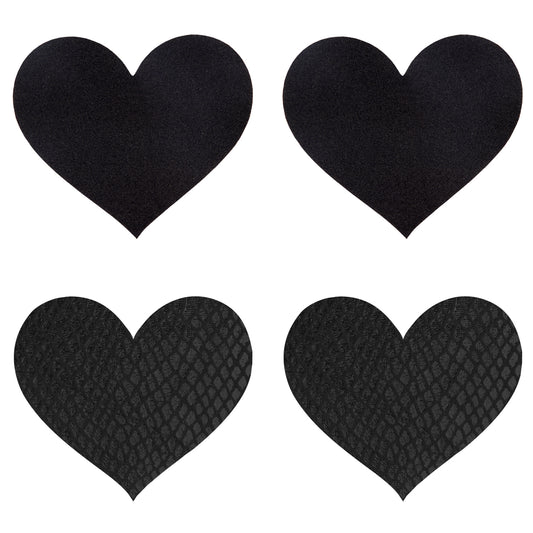 Peekaboo Pasties | Classic Black Hearts Pasties