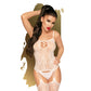 Penthouse Eye of the Storm Laced Up Suspender Bodystocking White Size OS or XL