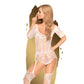 Penthouse Sugar Drop Lace Suspender Bodystocking White Size OS or XL