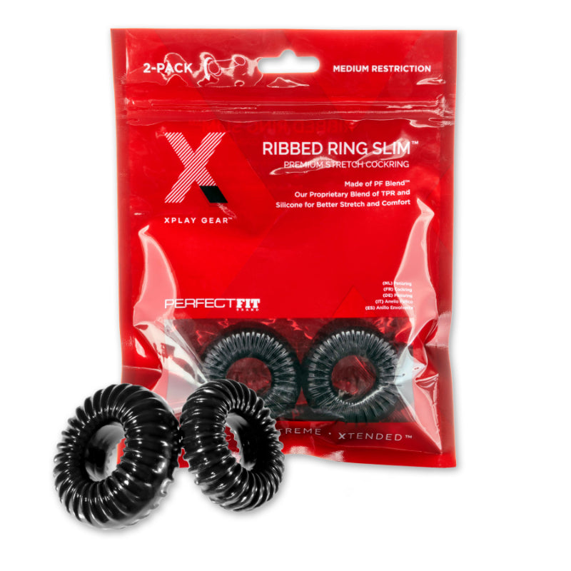 PerfectFit Xplay Stretch Ribbed Ring Slim 2 Pc