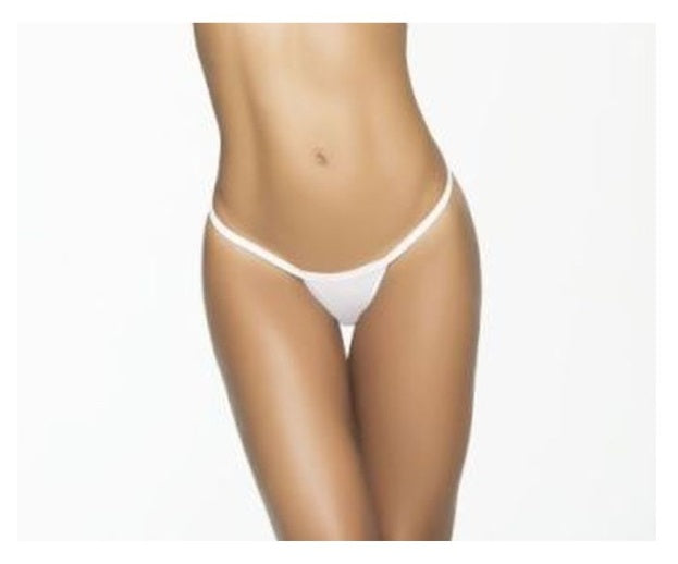 Mapale Lingerie Y Back Thong White Size S/M or M/L