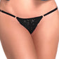 Mapale Lingerie Lace Keyhole Pantie Black Size S/M or M/L