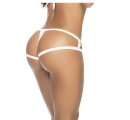 Mapale Lingerie Cage Pantie White S/M or M/L