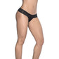 Mapale Lingerie Peekaboo Crotchless Thong Black Size S/M/L/XL