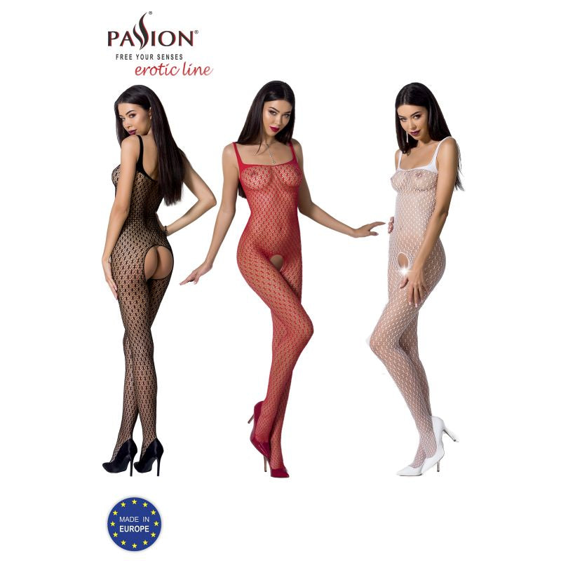 Passion Lingerie Bodystocking BS071 Red Size OS