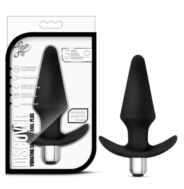 Luxe Discover Black - Anal Plug with Vibrating Bullet