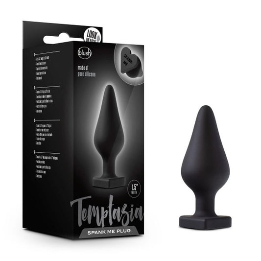 Blush Novelties | Temptasia Spank Me Butt Plug Black