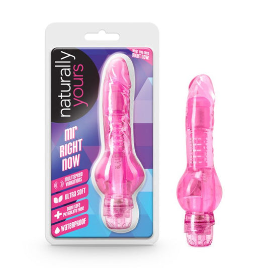 Blush Novelties Naturally Yours Mr. Right Now Pink Vibrator