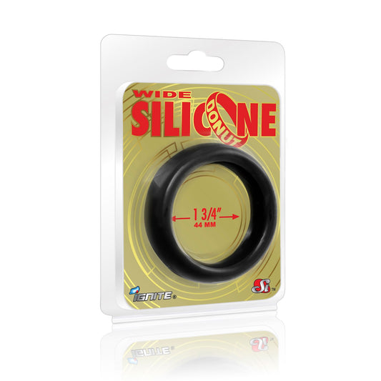 Si Novelties Wide Donut Black Cock Ring 44mm