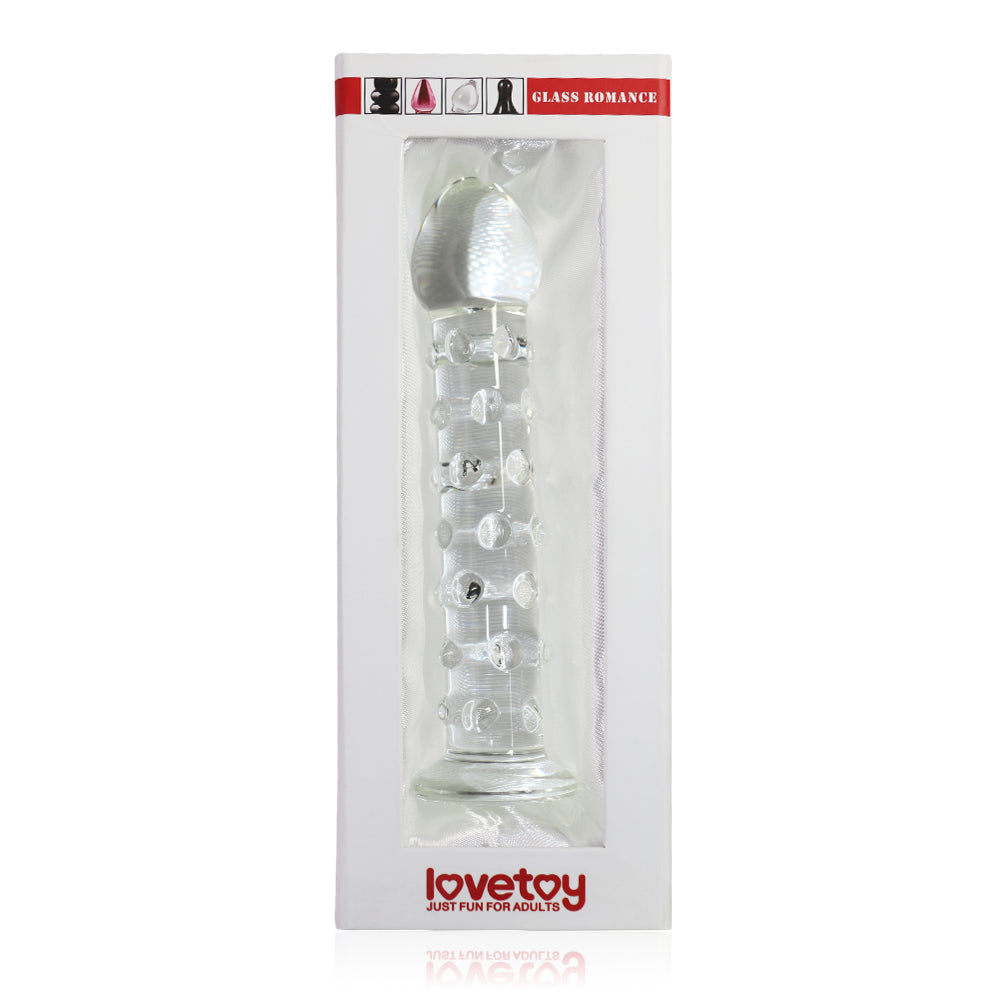 Lovetoy Glass Romance 2 Dildo Clear 7"