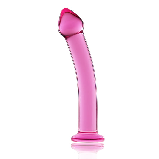 Lovetoy Glass Romance 3 Dildo Pink 7.5"