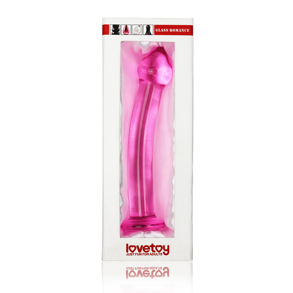 Lovetoy Glass Romance 3 Dildo Pink 7.5"