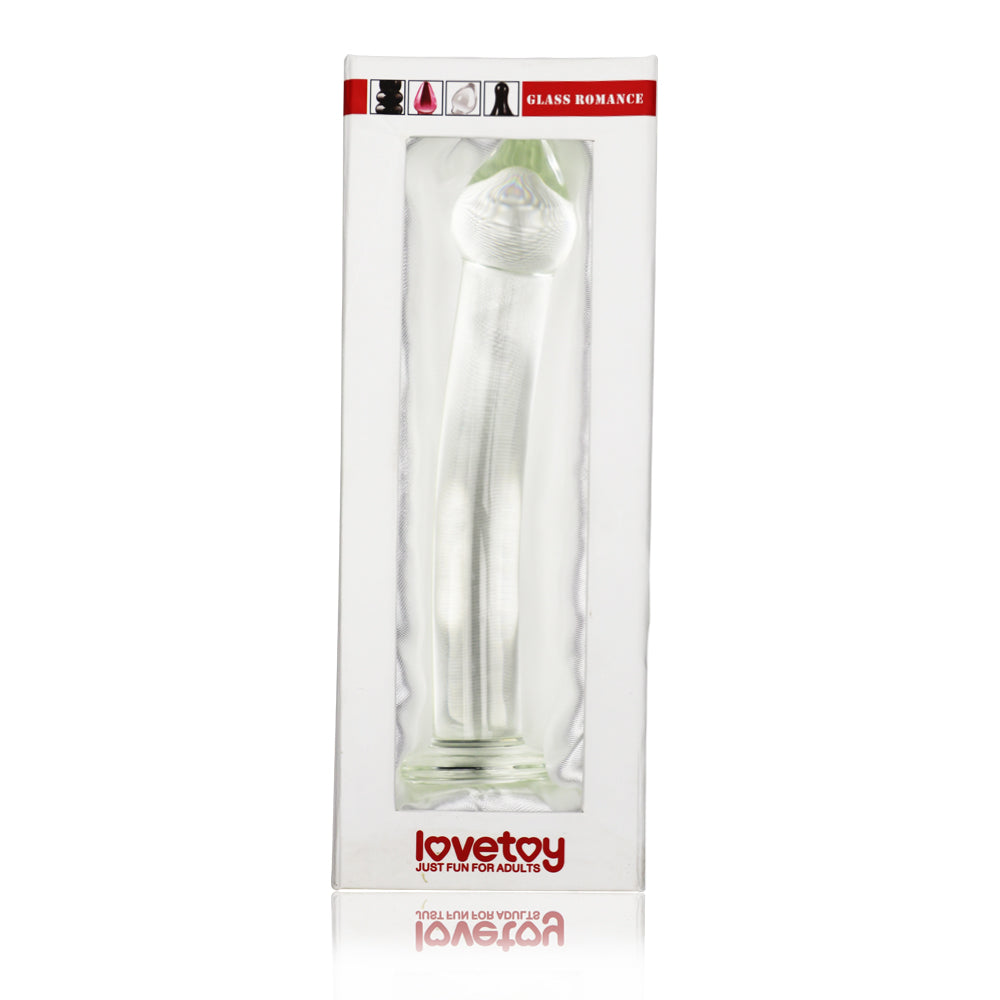 Lovetoy Glass Romance 3 Dildo Clear 7.5"