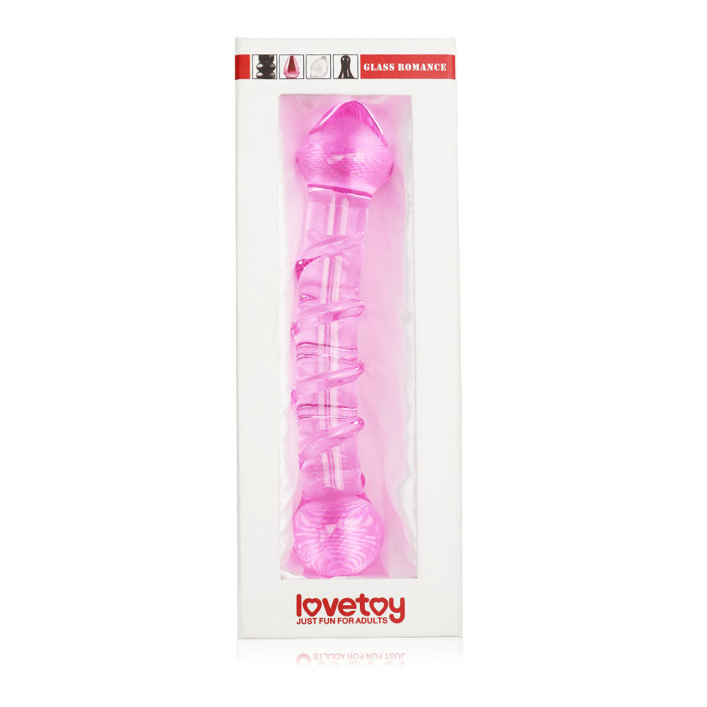 Lovetoy Glass Romance 5 Dildo Pink 7"