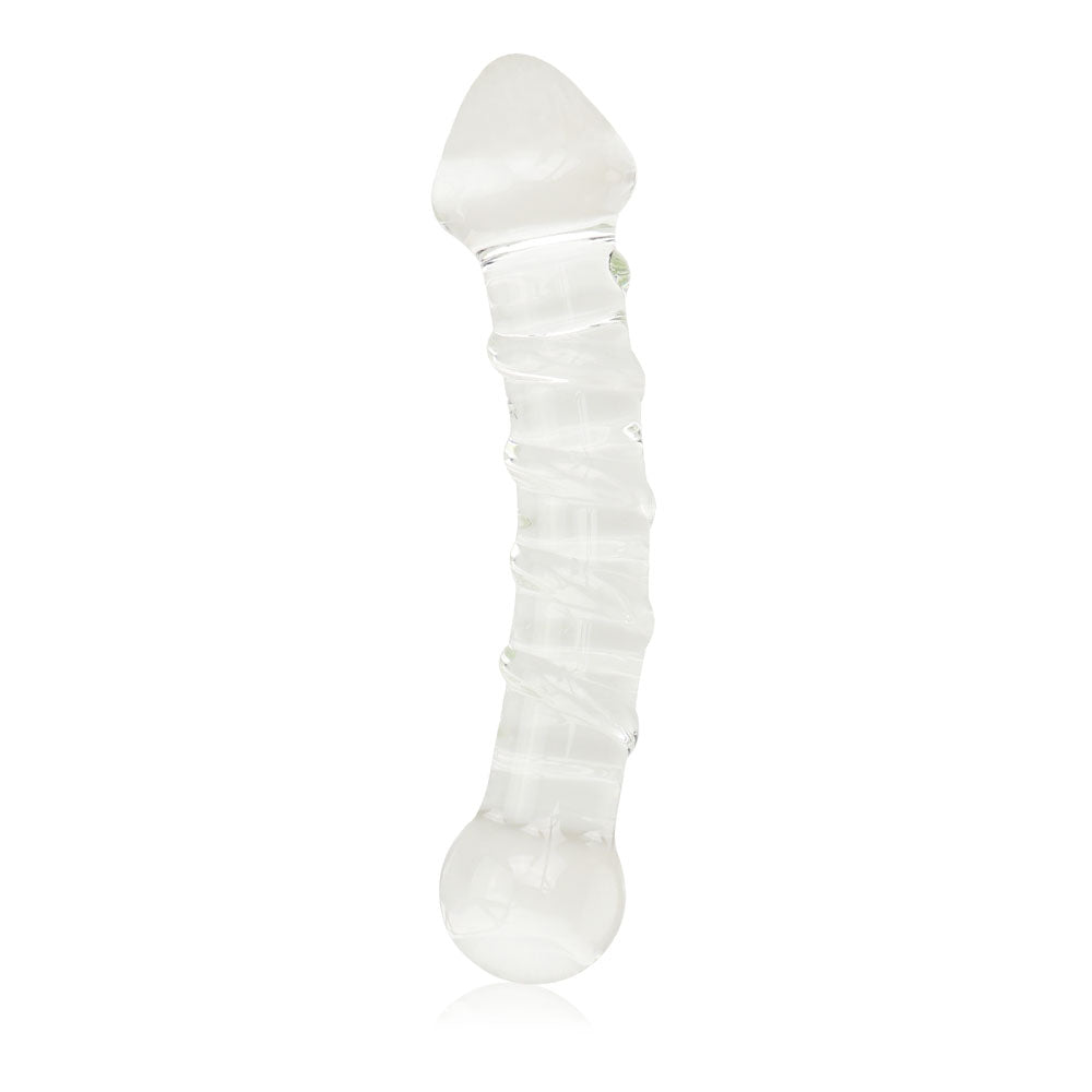 Lovetoy Glass Romance 5 Dildo Clear 7"