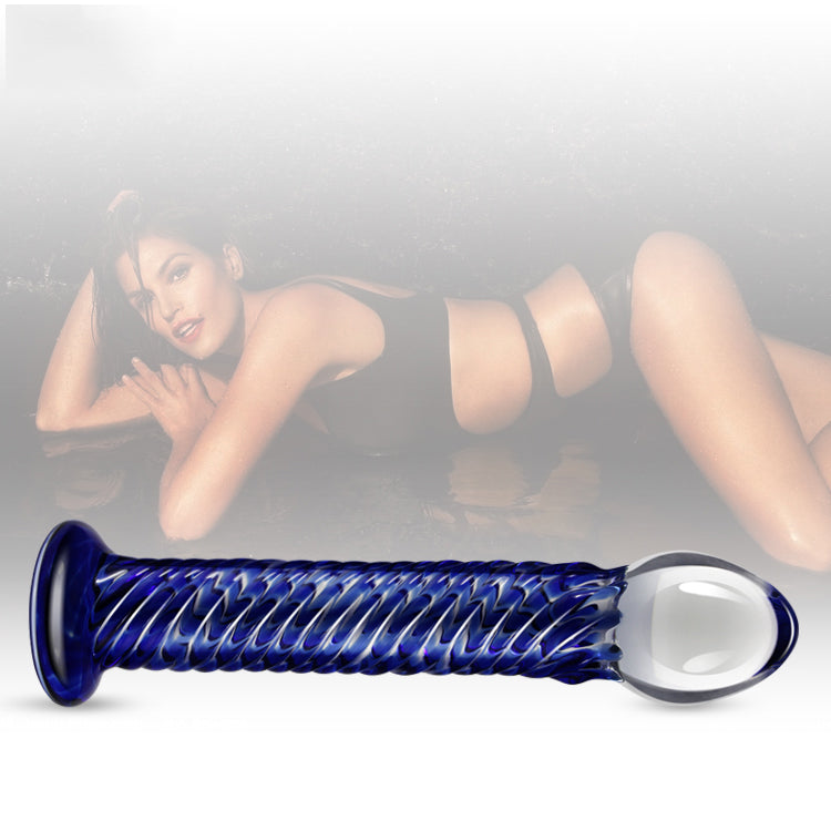 Lovetoy Glass Romance 7 Dildo Blue 7.5"