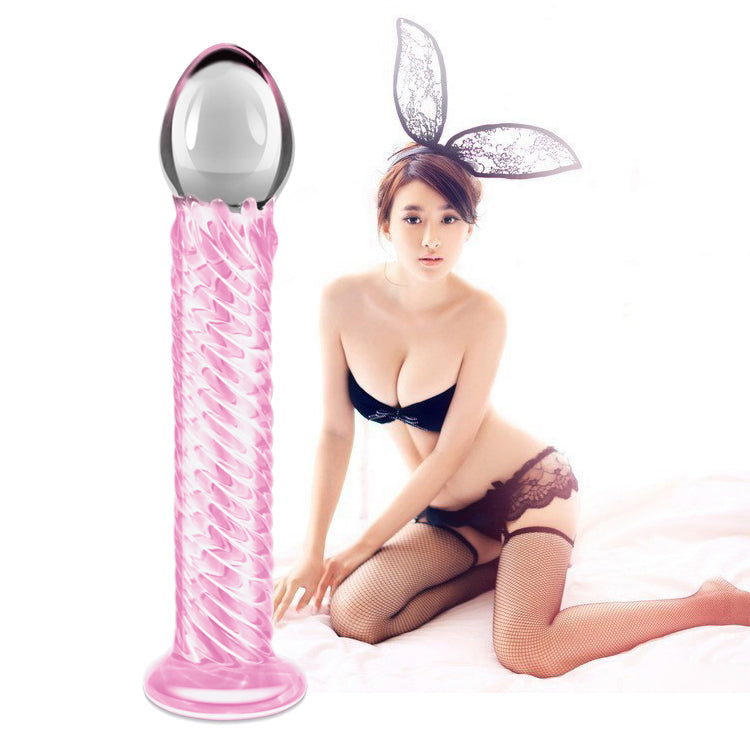 Lovetoy Glass Romance 7 Dildo Pink 7.5"