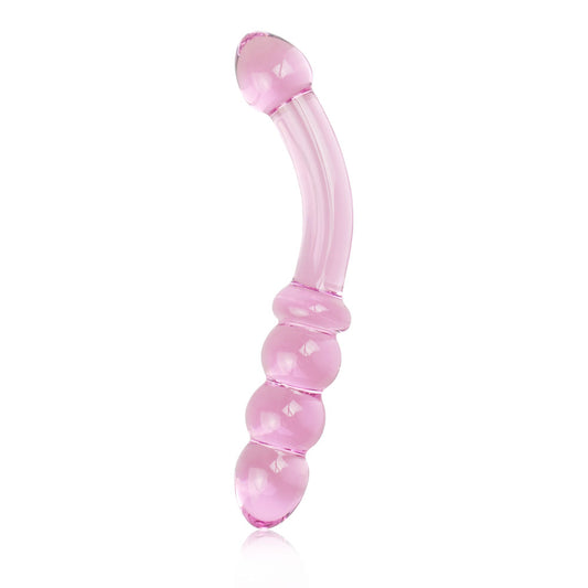 Lovetoy Glass Romance 10 Dildo Pink 7"