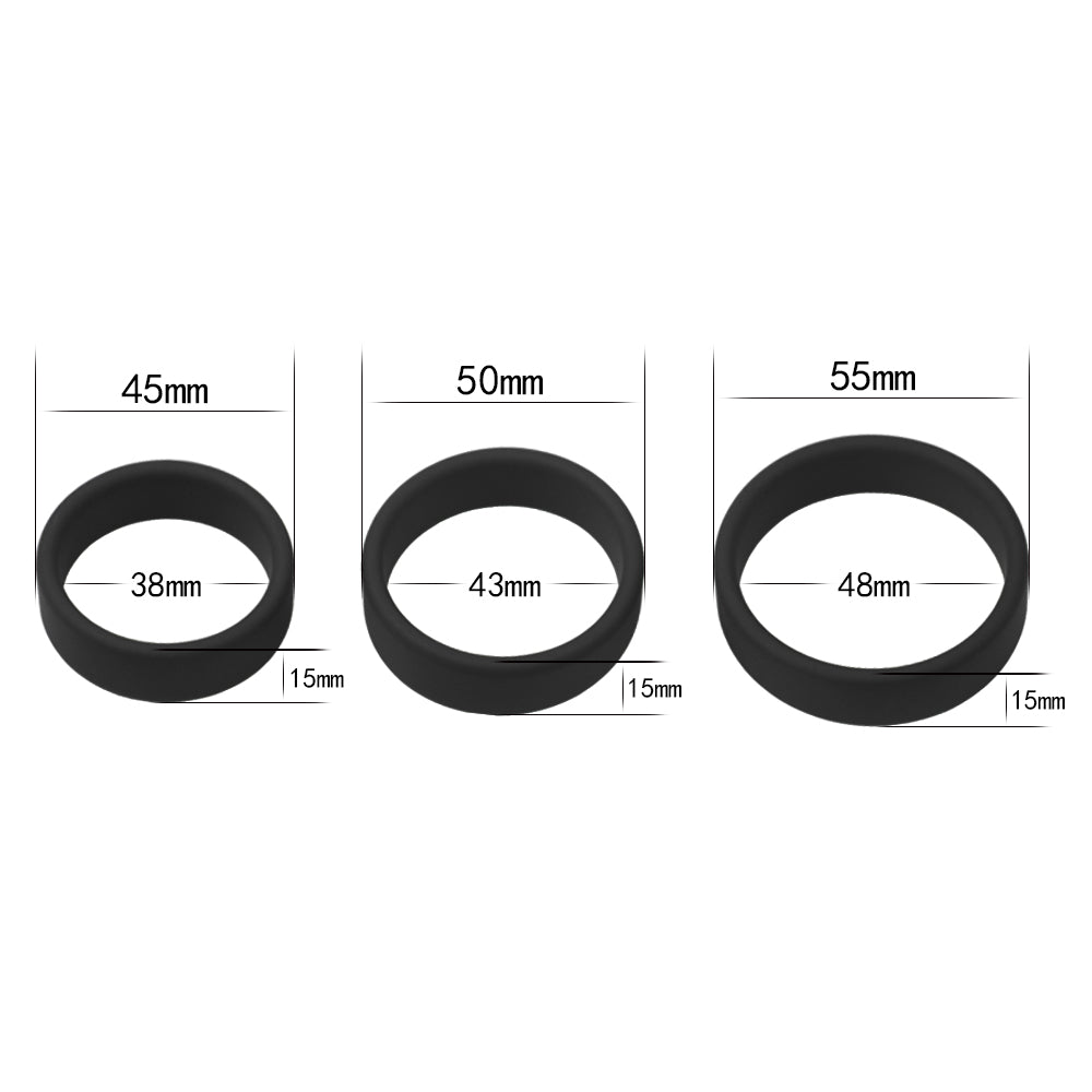 Lovetoy Silicone 3 Pc Pro Cock Ring Set