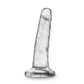 Naturally Yours Glitter Dong Clear 5.5" Dildo w Suction Cup