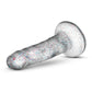 Naturally Yours Glitter Dong Clear 5.5" Dildo w Suction Cup