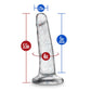 Naturally Yours Glitter Dong Clear 5.5" Dildo w Suction Cup