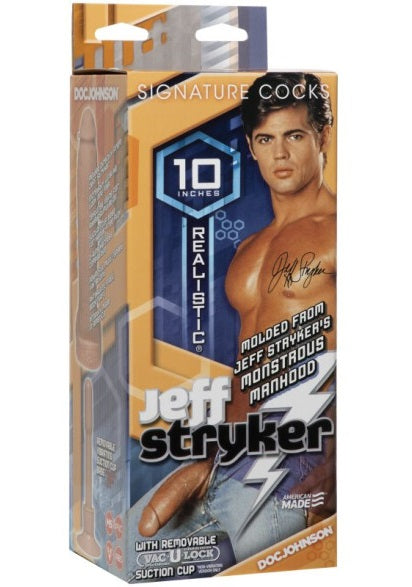 Signature Cocks Jeff Stryker Realistic Cock Vanilla 10" Dildo Dong Vac-U-Lock