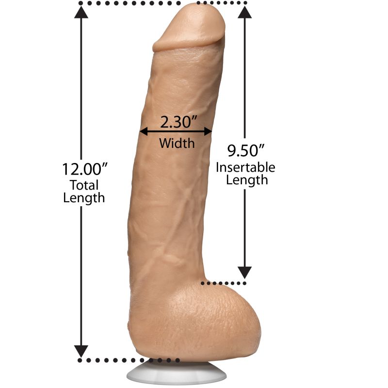 Doc Johnson Signature Cocks John Holmes Realistic Cock Dildo Dong Vac-U-Lock Suction Vanilla