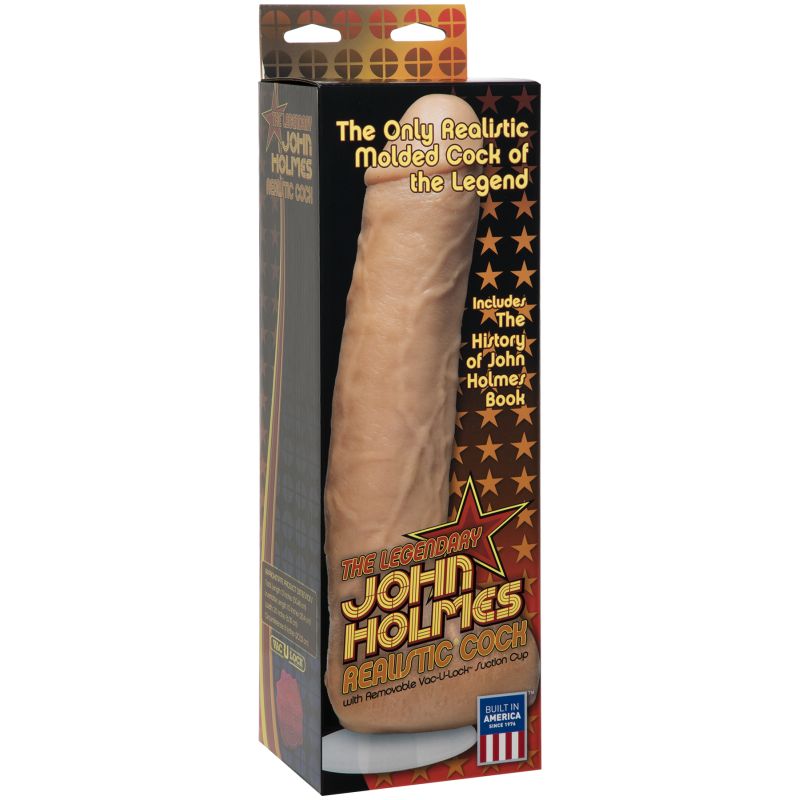 Doc Johnson Signature Cocks John Holmes Realistic Cock Dildo Dong Vac-U-Lock Suction Vanilla