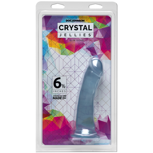 Doc Johnson Crystal Jellies Slim Dong 6.5" Clear