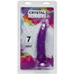 Doc Johnson Crystal Jellies 7" Thin Dong w Suction Purple