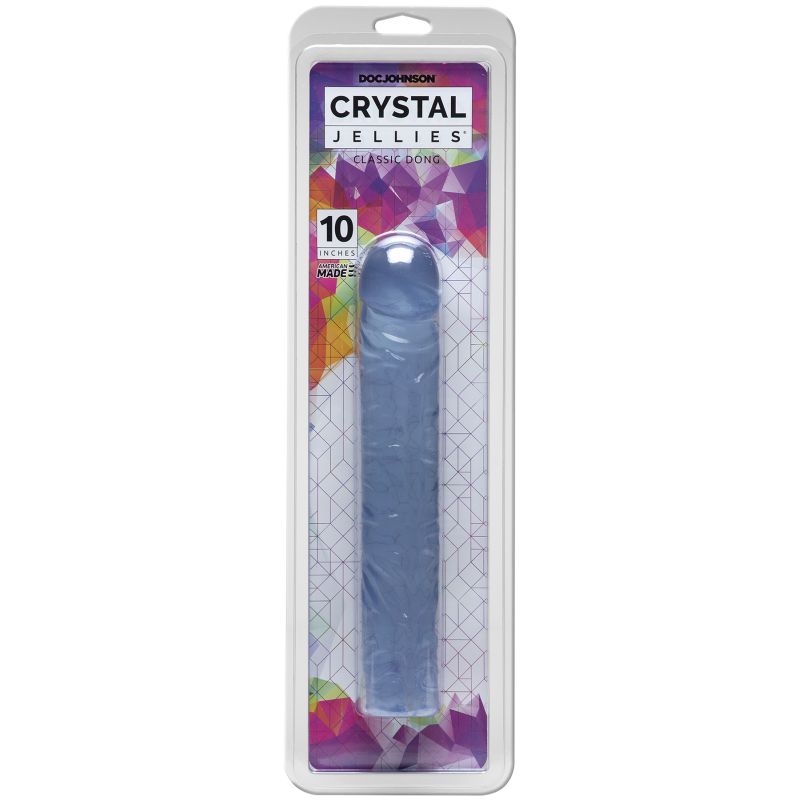 Doc Johnson Crystal Jellies Classic Dong 10" Clear