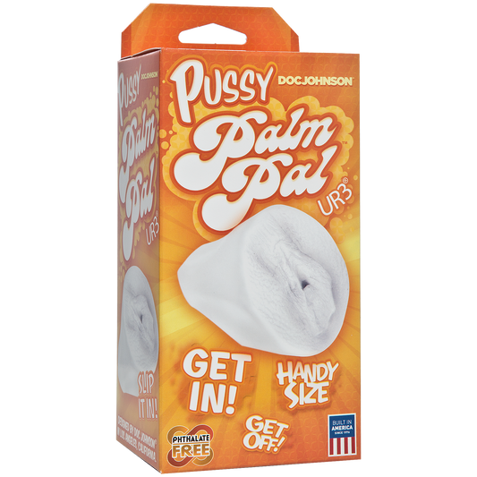 Doc Johnson Palm Pal Ultraskyn Pocket Pussy Masturbator Frosted Clear