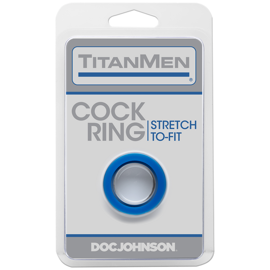 Doc Johnson TitanMen Cock Ring Blue