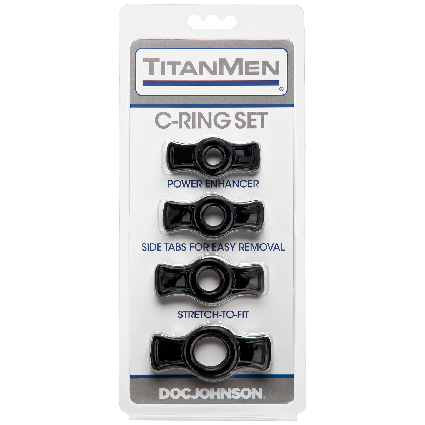 Doc Johnson TitanMen Cock Ring Set Black