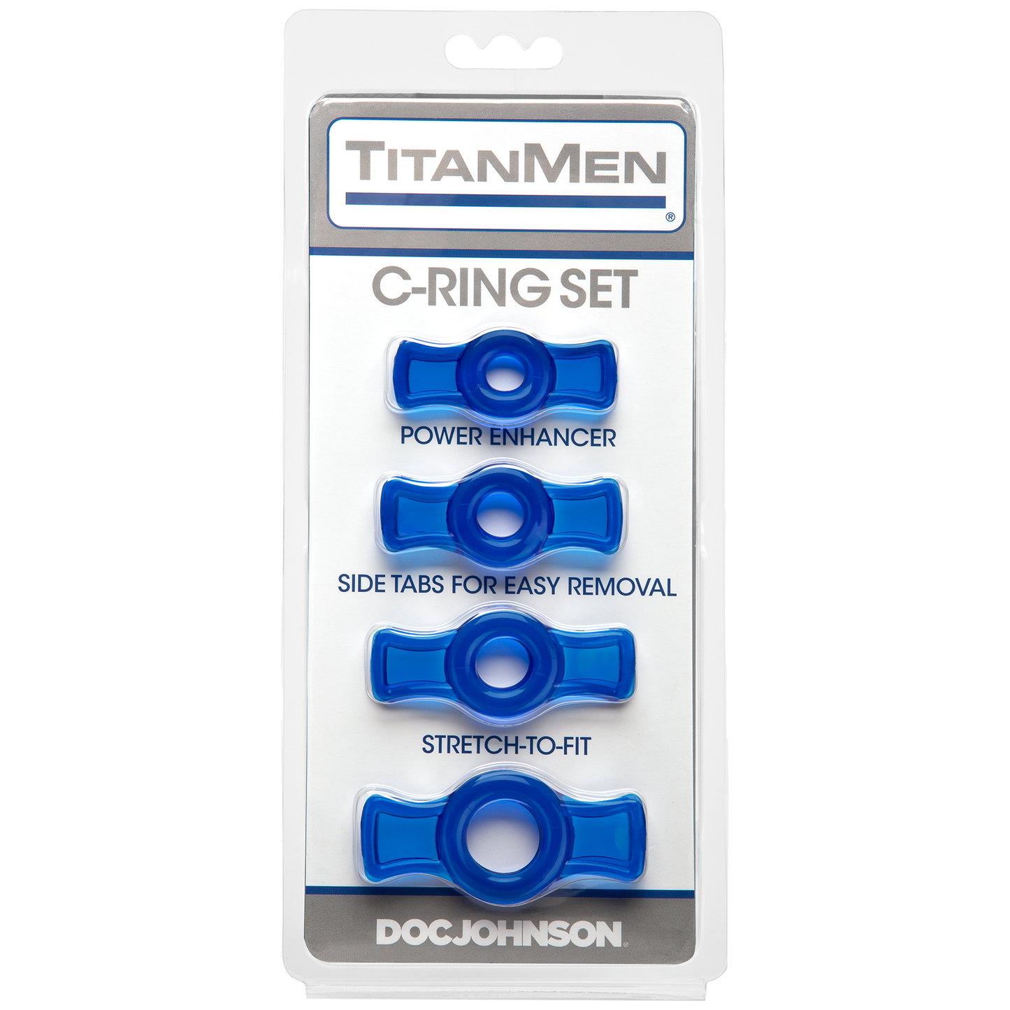 Doc Johnson TitanMen Cock Ring Set Blue