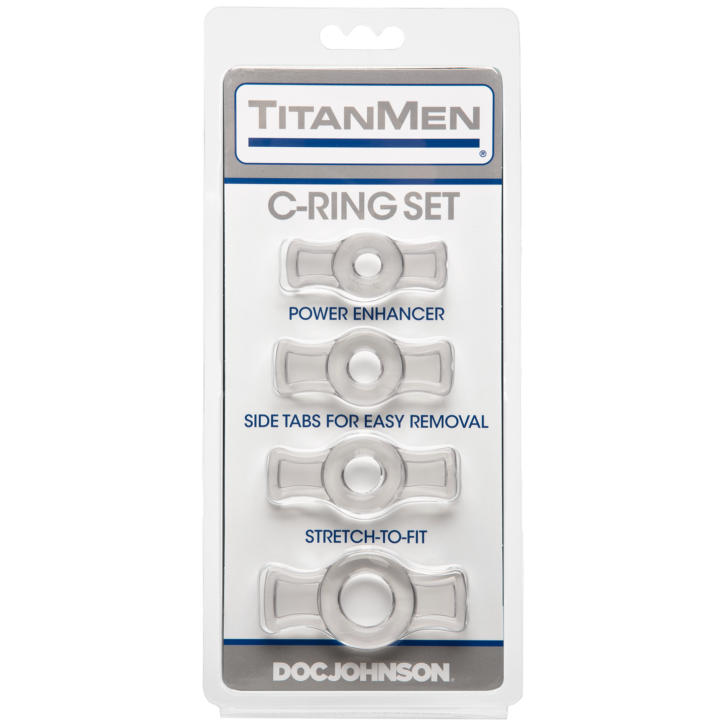 Doc Johnson TitanMen Cock Ring Set Clear