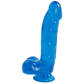 Doc Johnson Jelly Jewels 6" Cock and Balls with Suction Cup Sapphire