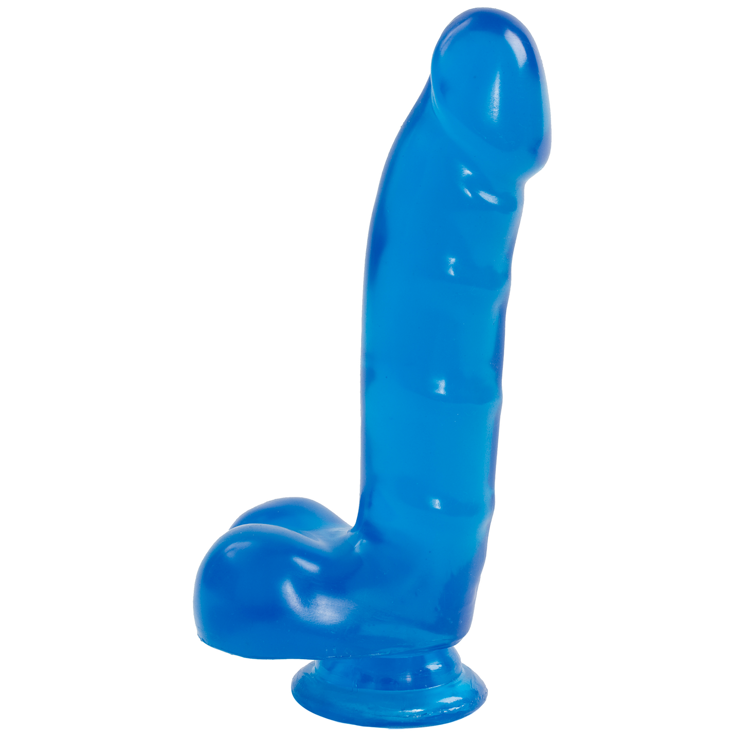 Doc Johnson Jelly Jewels 6" Cock and Balls with Suction Cup Sapphire