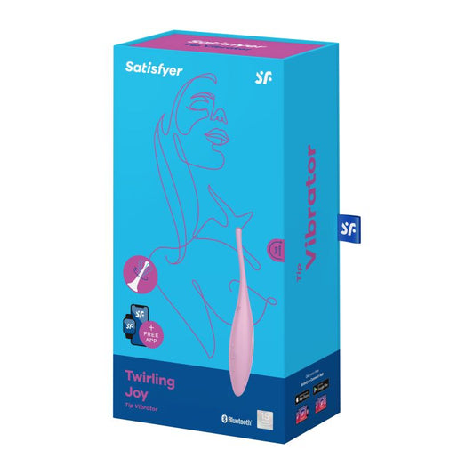 Satisfyer Twirling Joy Tip Stimulator Vibrator Pink w App Control