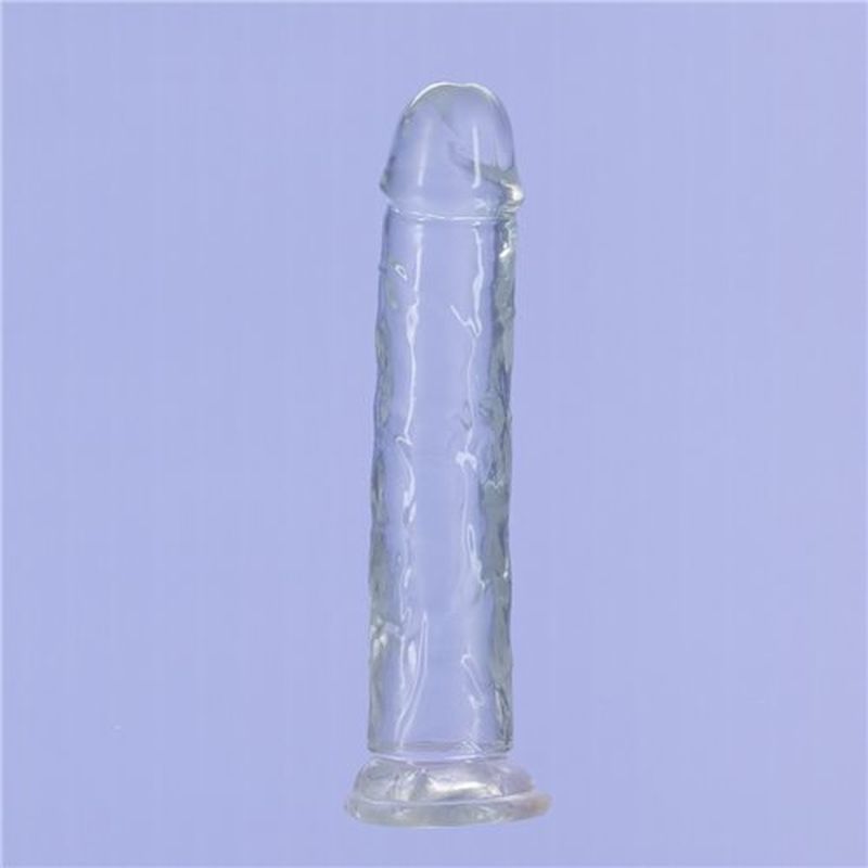 Addiction | Crystal Dildo Straight 7" Clear with bonus PowerBullet