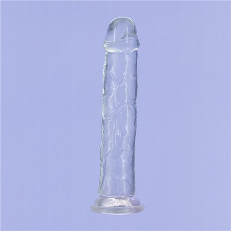 Addiction | Crystal Dildo Straight 9" Clear with bonus PowerBullet