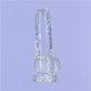 Addiction | Crystal Dildo with Balls 6" Clear with bonus PowerBullet