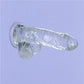 Addiction | Crystal Dildo with Balls 6" Clear with bonus PowerBullet