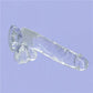 Addiction | Crystal Dildo with Balls 8" Clear with bonus PowerBullet