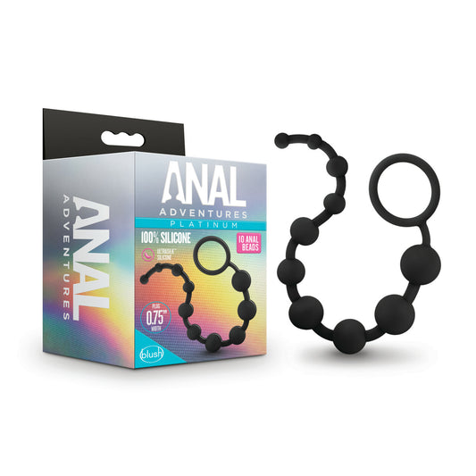 Blush Novelties | Anal Adventures Platinum Silicone 10 Anal Beads