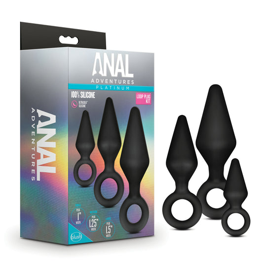 Blush Novelties | Anal Adventures Platinum Silicone Loop Plug Kit