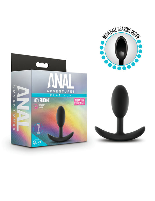 Blush Novelties | Anal Adventures Platinum Silicone Vibra Slim Plug Small