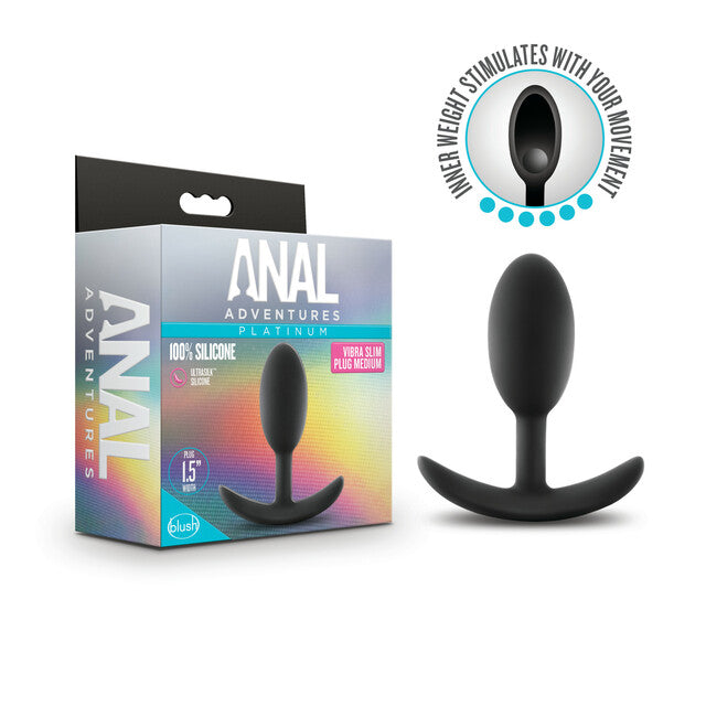 Blush Novelties | Anal Adventures Platinum Silicone Vibra Slim Plug Medium